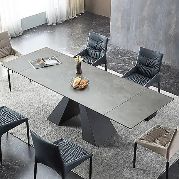 Table de salle à manger rectangulaire rétractable rectangulaire rétractable